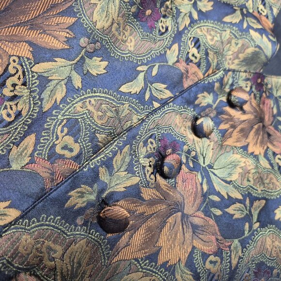 Men's Formal Silk Vest & Matching Tie Museum of Fine Arts Boston 5-Button Sz M - Picture 3 of 8